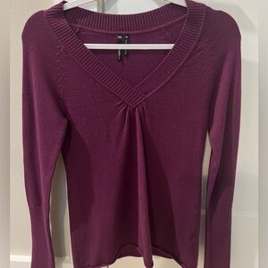 TakeOut Purple V Neck Sweater